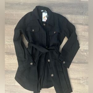 Woman’s black pea coat. New with tags